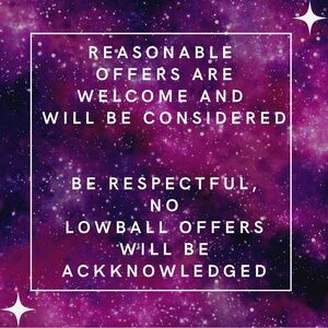 ⭐️Open to discussing and considering REASONABLE offers